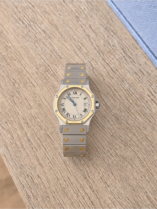 Cartier Accessories - Vintage 1990s Cartier Santos Octagonal Two-Tone — 30mm
